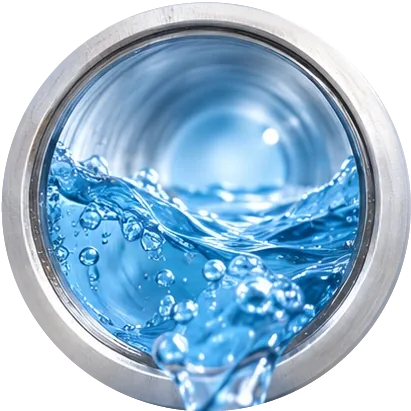 Tubería limpia con paso de agua sin restricciones